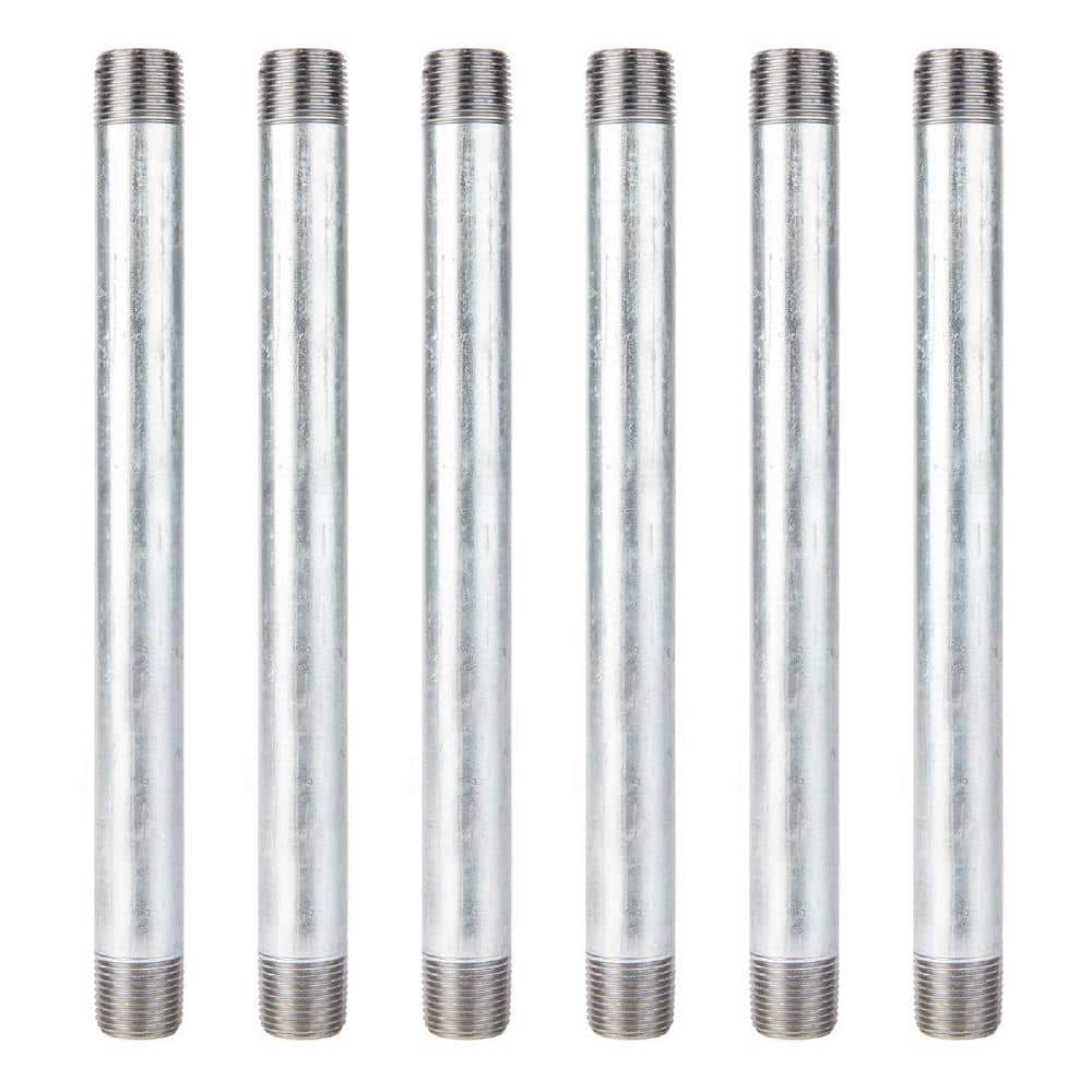 1/2 in. x 9 in. Galvanized Steel Nipple (6-Pack) price history on PriceWatchPro