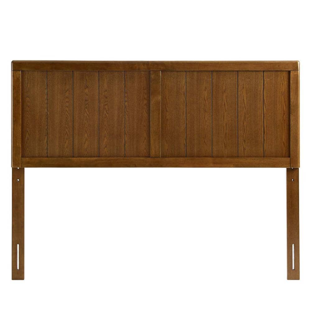 Robbie Full Walnut Rubberwood Tufted Headboard