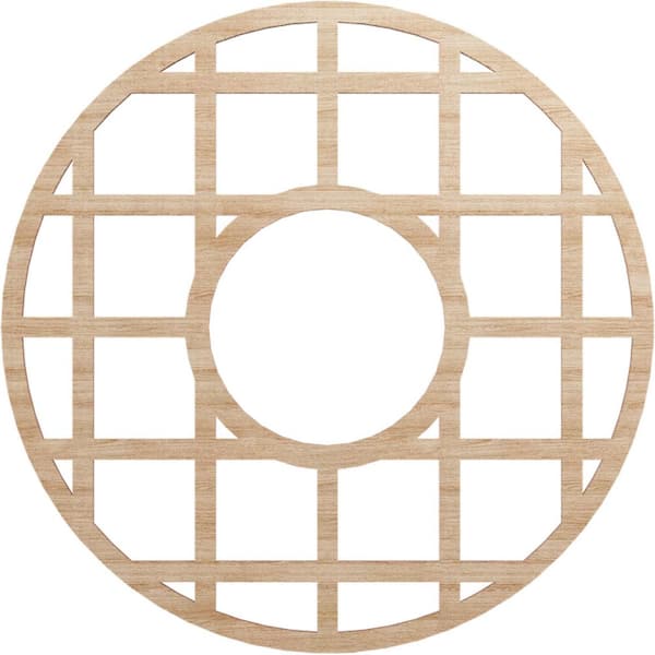 Ekena Millwork 0.375 in. x 26 in. x 26 in. Wood (Alder) Medallion Moulding