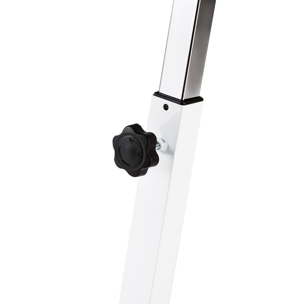 Seville Classics airLIFT Height Adjustable Mobile Rolling Laptop Cart Desk w/ Wheels, White, Flat (24")