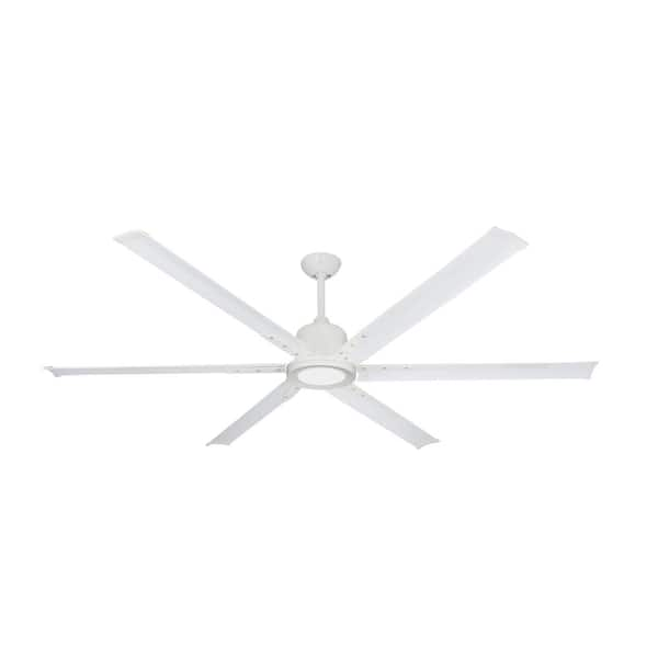 TroposAir Titan II 72 in. LED Indoor/Outdoor Pure White Ceiling Fan with Remote Control