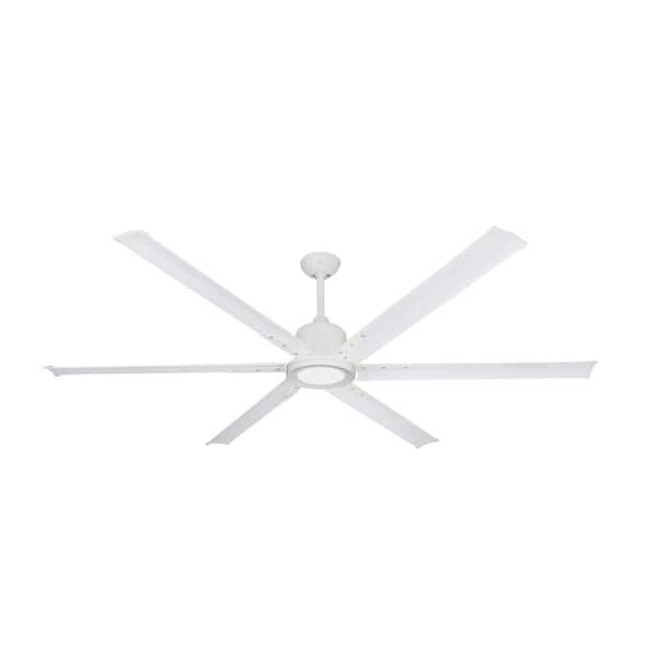 TroposAir Titan II Wi-Fi 72 in. Indoor/Outdoor Pure White Smart Ceiling Fan and LED Light with Remote Control