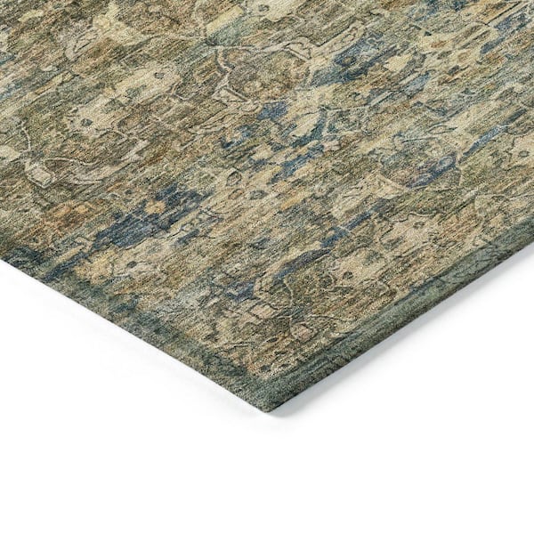 Chantille Machine Washable Indoor/Outdoor Abstract ACN2324 Aloe 8 ft. x 10 ft. Area Rug