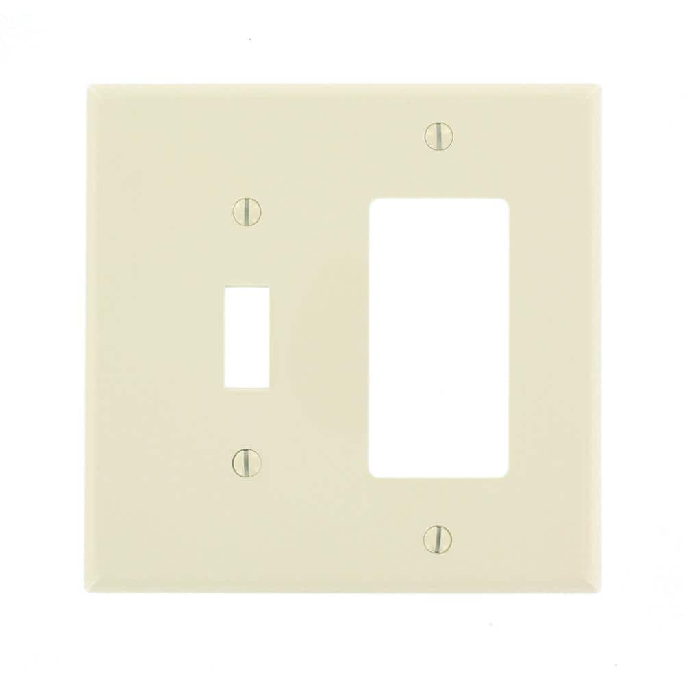 Leviton Almond 2-Gang Nylon Decorator Toggle Wall Plate