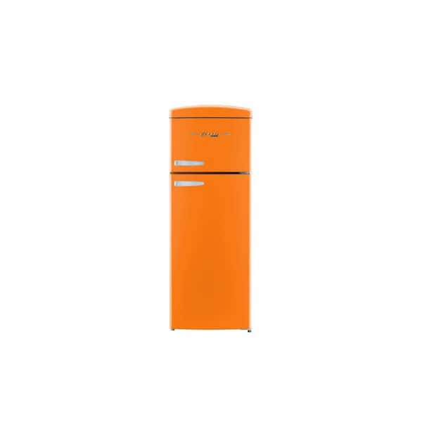 Classic Retro 7.5 cu. ft. Top Mount Refrigerator in Creamscicle Orange