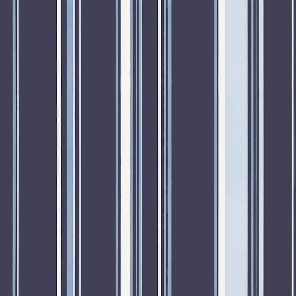 Unbranded Smart Stripes 3 Blue Casual Stripe Matte Finish Non-Pasted Vinyl on Non-Woven Wallpaper Sample