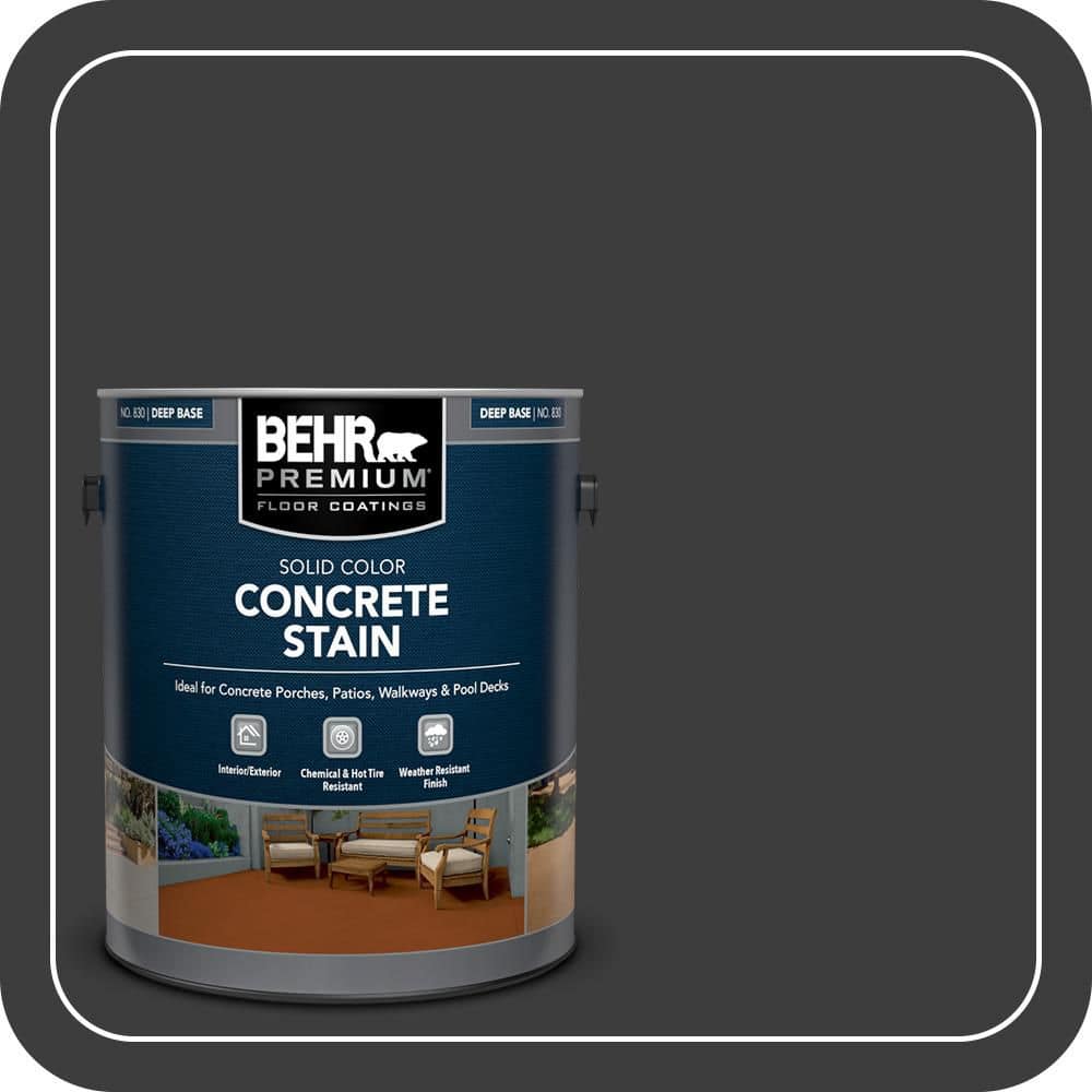 BEHR PREMIUM 1 gal. #OSHA-8 OSHA SAFETY BLACK Solid Color Flat Interior ...