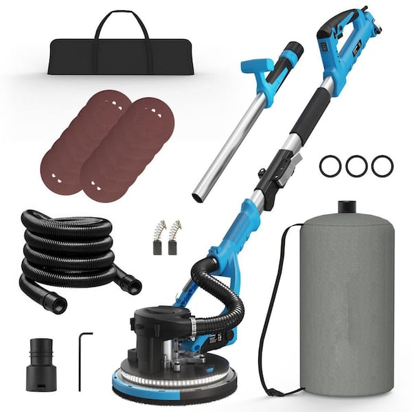 Drywall Sander with Vacuum Dust Collector, 880W Ceiling Remover, Variable Speed 1000-2100RPM, LED Light, Foldable Handle