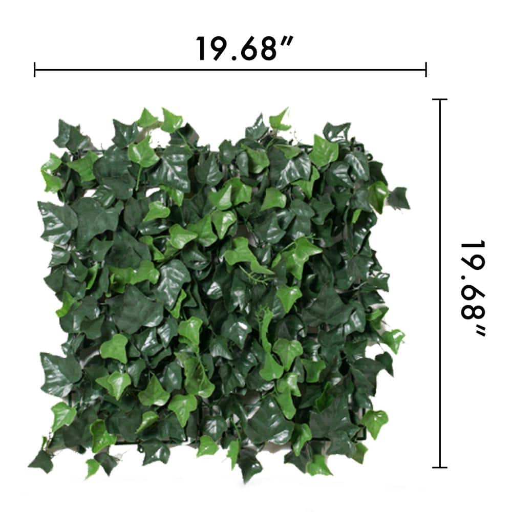 Evergreen Ivy Privacy Fence Artificial Foliage Panel, 20"x20" Set of 4