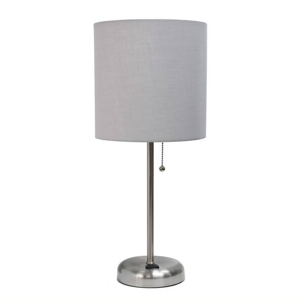 Lamp with online outlet in base