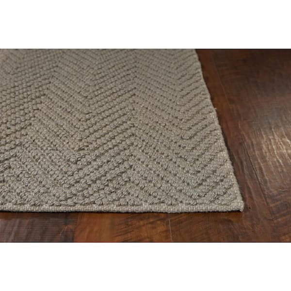 Organic Herringbone Grey 2 ft. x 8 ft. Runner Rug