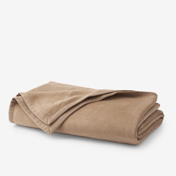 The Company Store Cotton Fleece Suede Cotton Full Blanket