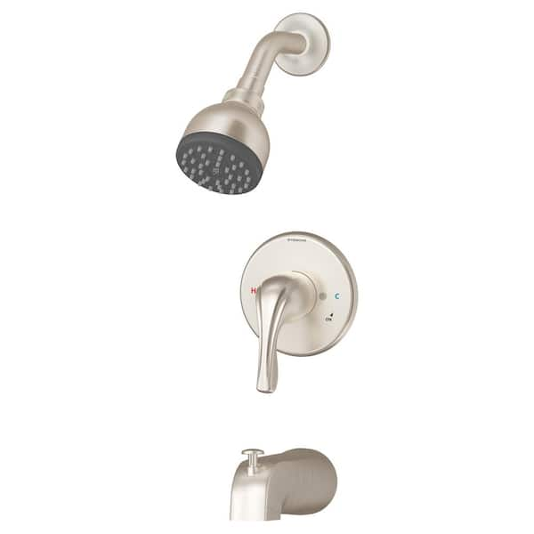 Symmons Origins Temptrol Single-Handle 1-Spray Tub and Shower Faucet with 1.5 GPM in Satin Nickel (Valve Included)