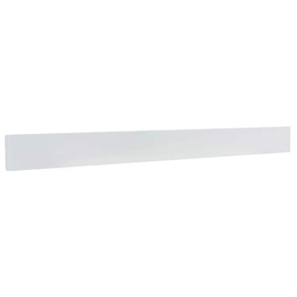 61 in. W Quartz Bathroom Vanity Backsplash in White