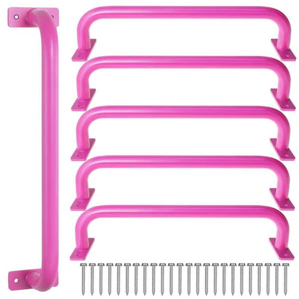 Pink Safety Handles for Playground Equipment - Swing Set Attachment Grab Handle, Playset Accessories Hand Grips, Indoor
