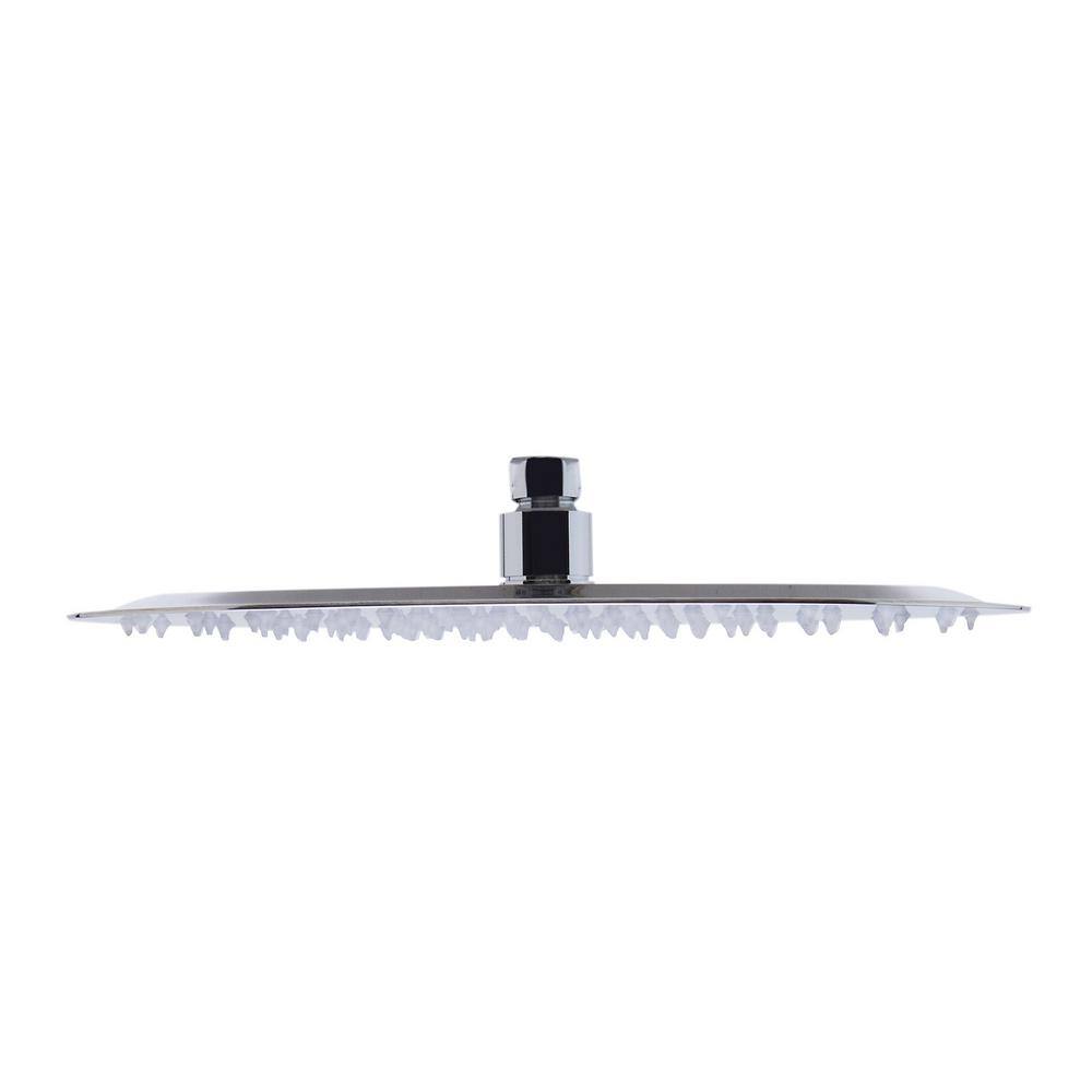 Ultra Thin Polished Stainless Steel Oval Rain Shower Head
