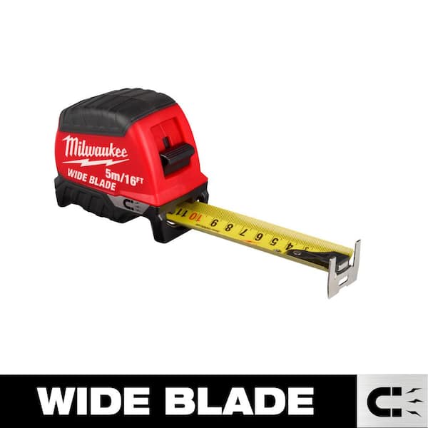 Milwaukee 5m/16 ft. Wide Blade Magnetic Tape Measure With 16 ft. Reach