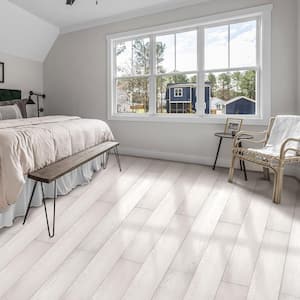 White Washed 6x36 Water Resistant Peel and Stick Vinyl Floor Tile, Self-Adhesive Flooring(54sq.ft./case)