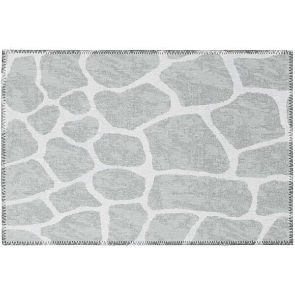 Addison Rugs Safari Grey 1 ft. 8 in. x 2 ft. 6 in. Indoor/Outdoor
