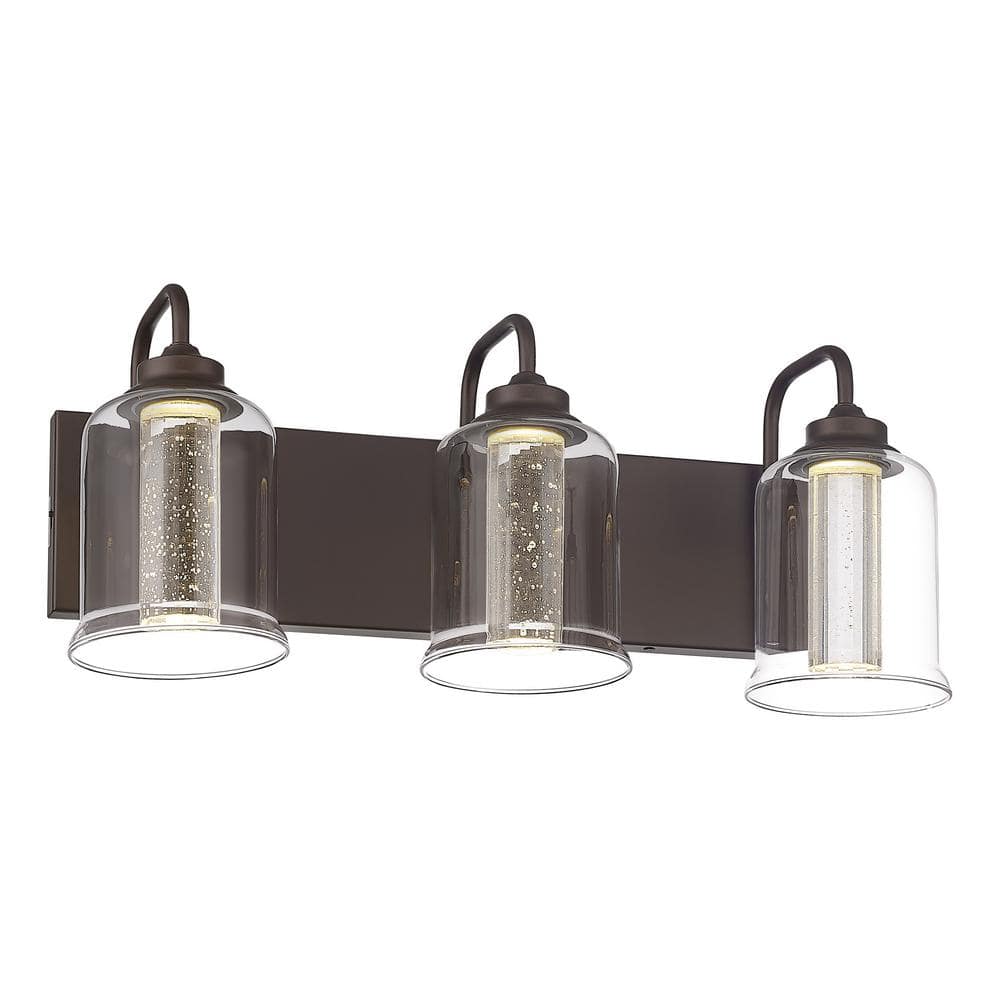 Reviews for ZACHVO 20 in. 3Light 15Watt LED Vanity Light with Crystal