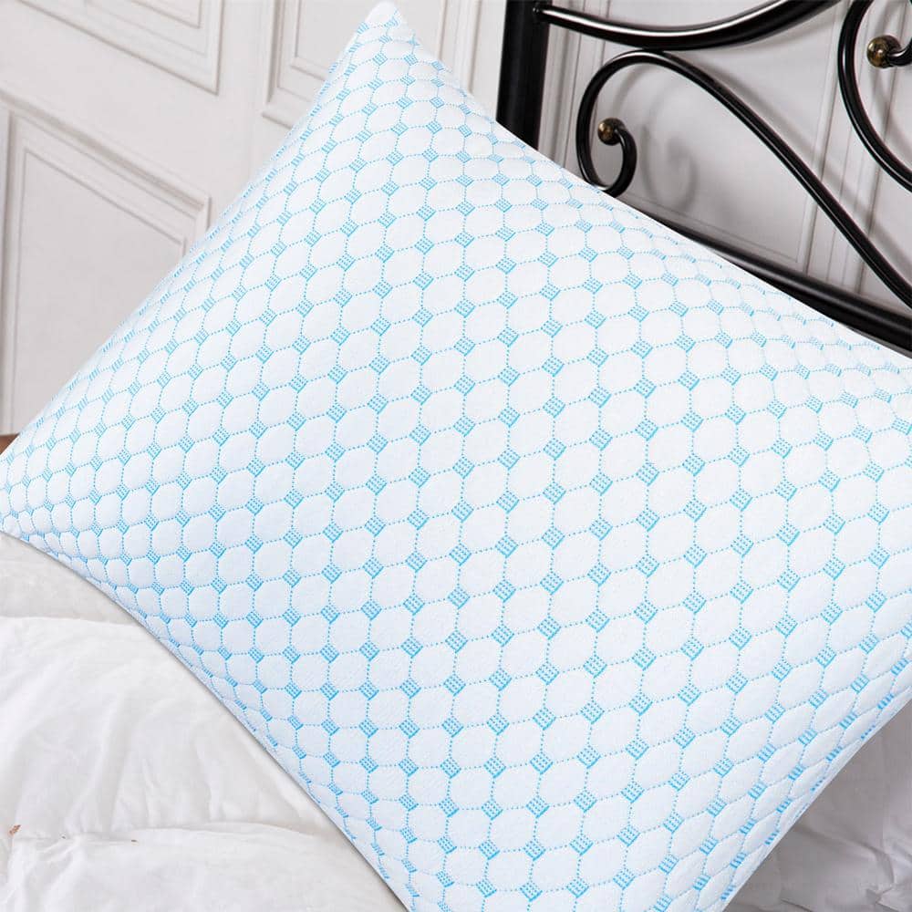 King Size Hypoallergenic Cooling Memory Foam Pillow with Bamboo Microfiber Cover