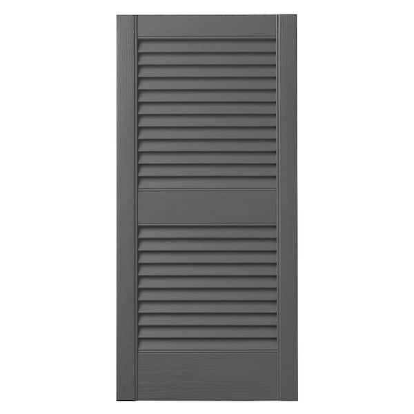 Ply Gem 15 In. X 25 In. Open Louvered Polypropylene Shutters Pair In ...