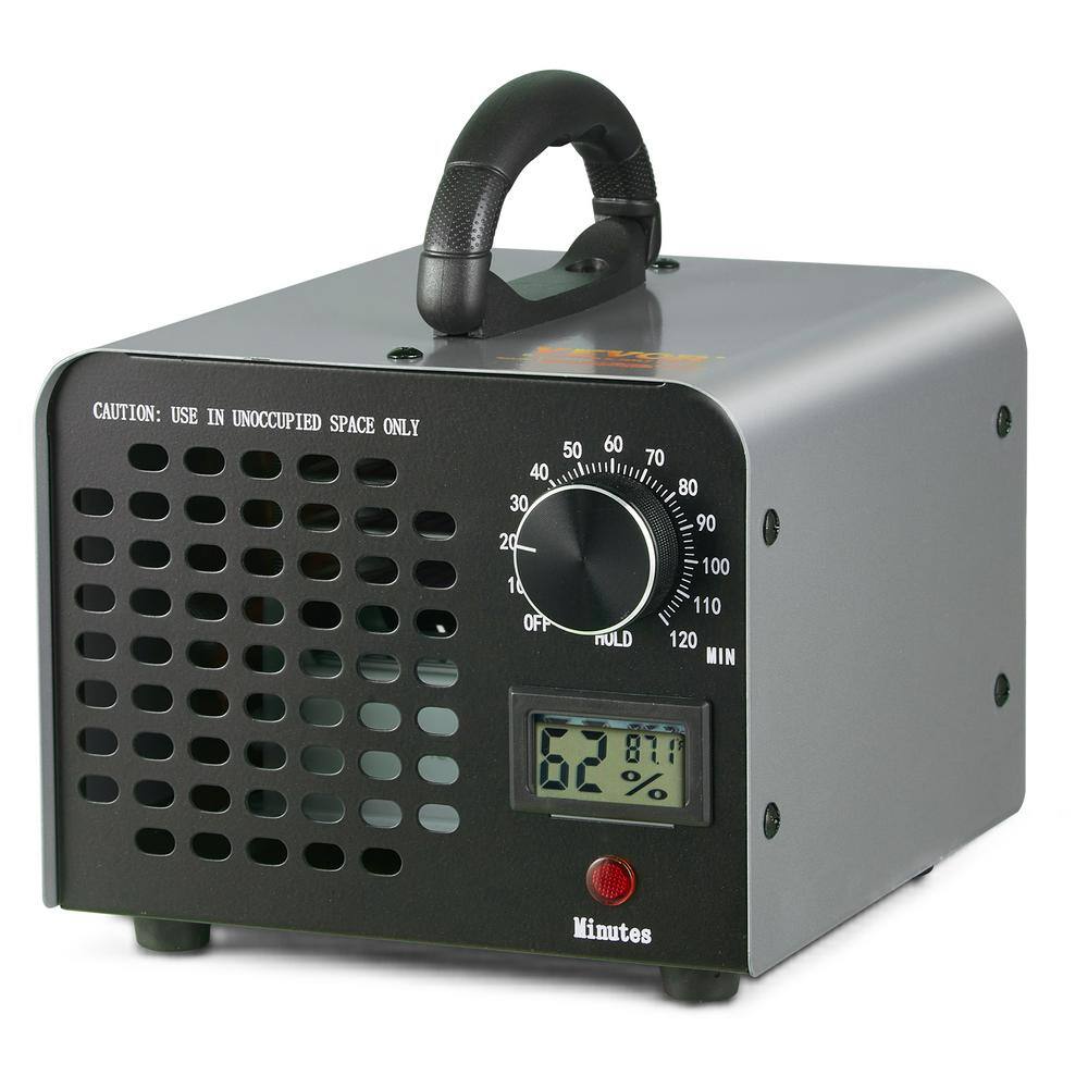 Ozone Machine 3230 Sq. ft. HEPA Type Ozone Generator in Gray Odor Remover Commercial Home Air Ionizers Deodorizer