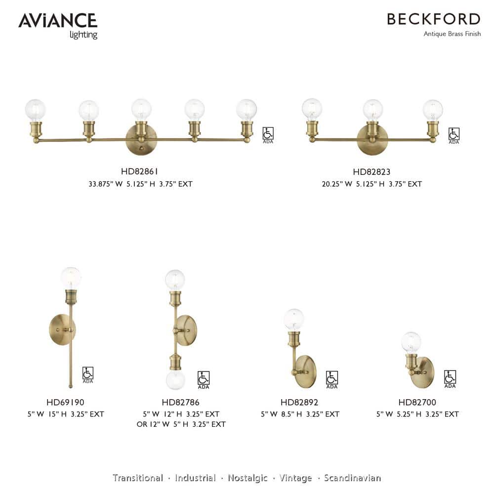 Lansdale 15'' Antique Brass Dimmable Wall Sconce