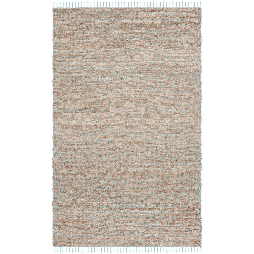 Cape Cod 5 ft. x 8 ft. Light Blue/Natural Trellis Lattice Area Rug price history on PriceWatchPro