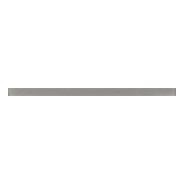 Apollo Tile Colorway 0.6 in. x 12 in. Fossil Gray Glass Glossy Pencil Liner Tile Trim (0.5 sq. ft./case) (10-pack)