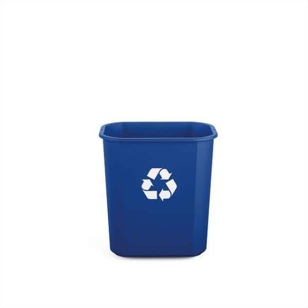 Dextrus Outdoor Large Resin Trash Bins Dual Compartments, 62