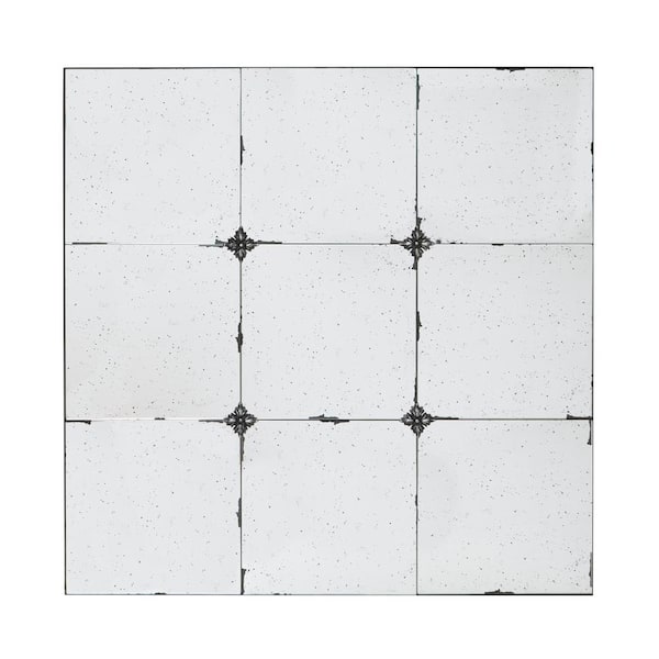 Anky 35.8 in. W x 35.8 in. H MDF Framed Black Wall Mounted Decorative Mirror