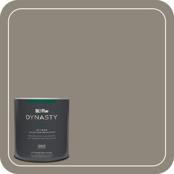 BEHR DYNASTY 1 qt. #T16-08 Fifth Olive-Nue Semi-Gloss Enamel Exterior Stain-Blocking Paint & Primer