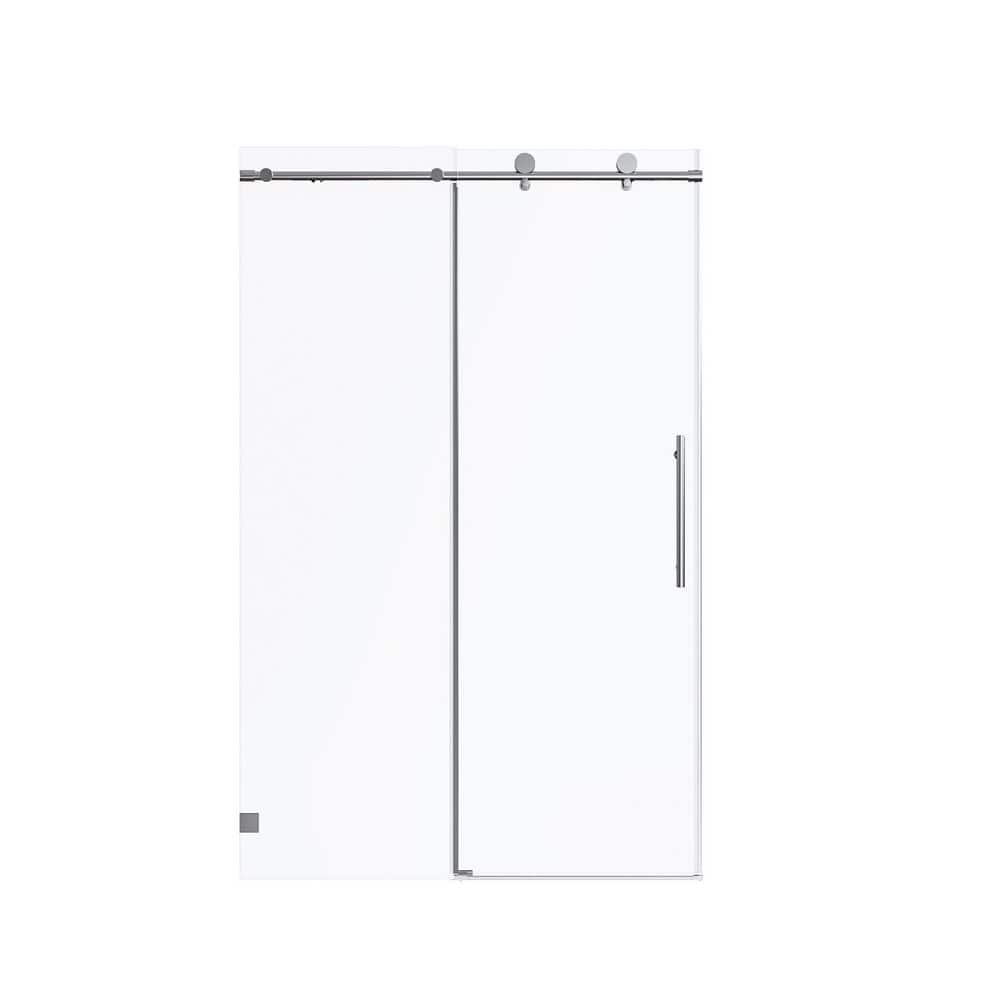 46-48 in. W x 76 in. H Sliding Single Frameless Shower Door in Chrome with Clear Tempered Glass price history on PriceWatchPro