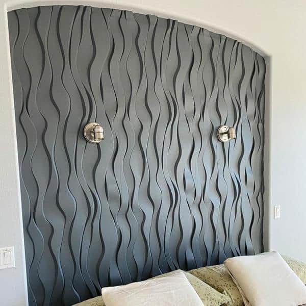 White 3D Textured Geometric Decorative Wall Panels