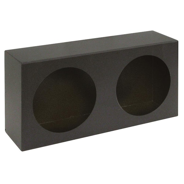 Dual Round Light Box Black Powder Coated Steel