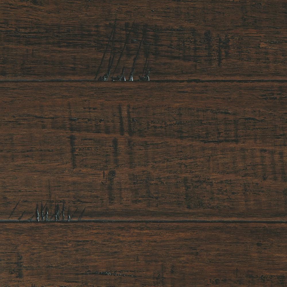 Home Decorators Collection Take Home Sample - Hand Scraped Strand Woven Wellington 1/2 in. W Thick Click Bamboo Flooring - 5 in. x 7 in., Medium