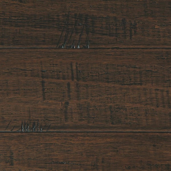 Home Decorators Collection Take Home Sample - Hand Scraped Strand Woven Wellington 1/2 in. W Thick Click Bamboo Flooring
