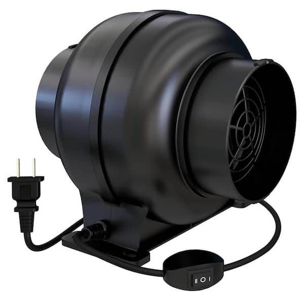 3.5 in. 168 CFM Inline Duct Fan with 2 Speed Controller for Various Environments