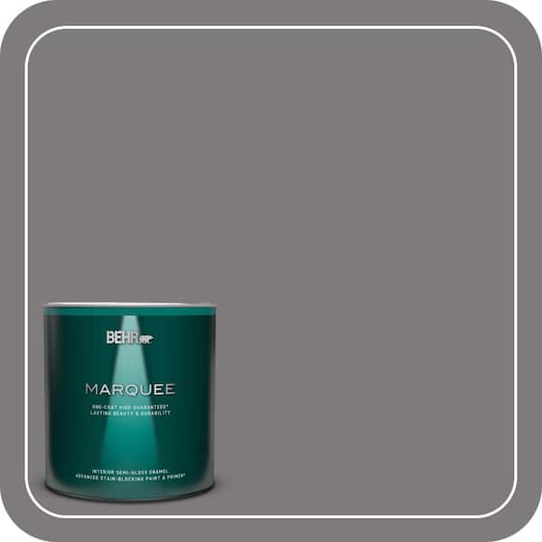BEHR MARQUEE 1 qt. #BXC-58 Stormy Gray Semi-Gloss Enamel Interior Paint & Primer