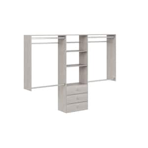 Premium 60 in. W - 96 in. W Rustic Grey Wood Closet System