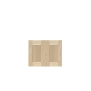 Lancaster Shaker Assembled 24 in. x 12 in. x 12 in. Wall Cabinet with 2 Doors in Natural Wood