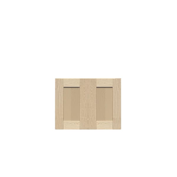Lancaster Shaker 30 in. x 18 in. x 12 in. Assembled Wall Cabinet with 2-Doors in Natural Wood