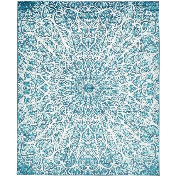 Unique Loom Sofia Grace Turquoise 8' 0 x 10' 0 Area Rug