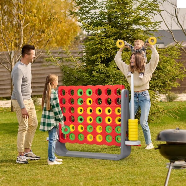 Yard Games 3 x 2ft Giant 4 In a Row Backyard Multi Player Outdoor Game  (Used)