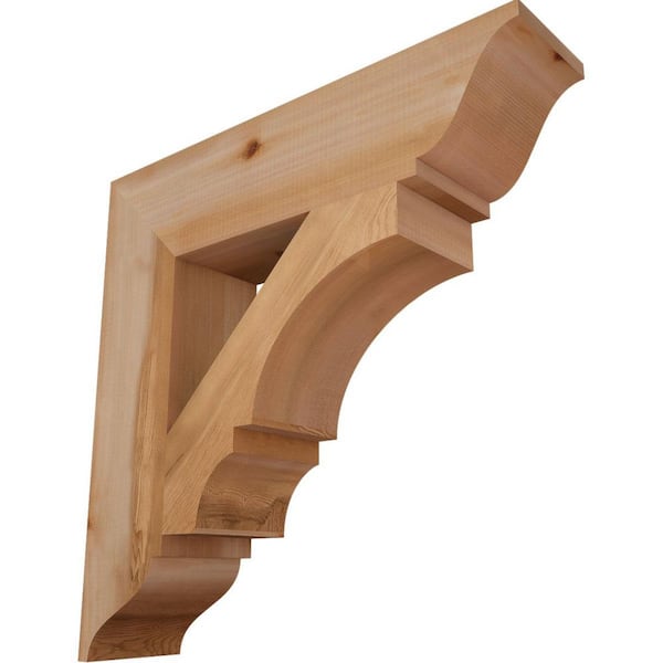 Ekena Millwork 5.5 in. x 26 in. x 26 in. Western Red Cedar Balboa Traditional Smooth Bracket