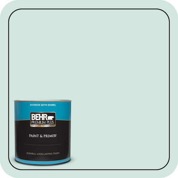 BEHR PREMIUM PLUS 1 qt. Home Decorators Collection #HDC-CT-26A Seaglass Satin Enamel Exterior Paint & Primer