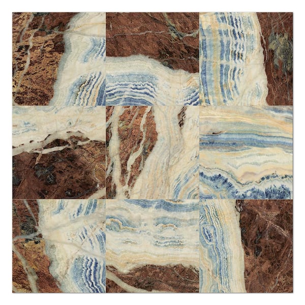 MOLOVO Senzia Blue Jeans 7.87 in. x 7.87 in. Matte Porcelain Tile Sample
