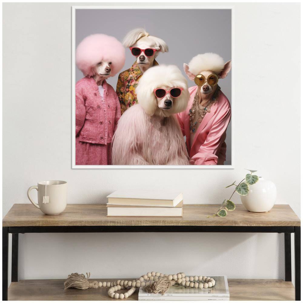 "Sylvie ""Golden Lady Dogs"" by The Creative Bunch Studio White Framed Art Print 30 in. x 30 in." price history on PriceWatchPro