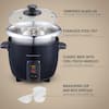 Premium LEVELLA 6-Cup Black Rice Cooker and Rice Steamer with Non-Stick  Cooking Pot PRC0635B - The Home Depot